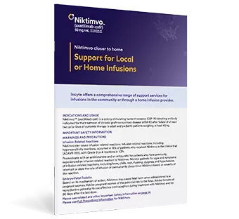 Image of Support for local infusions brochure cover